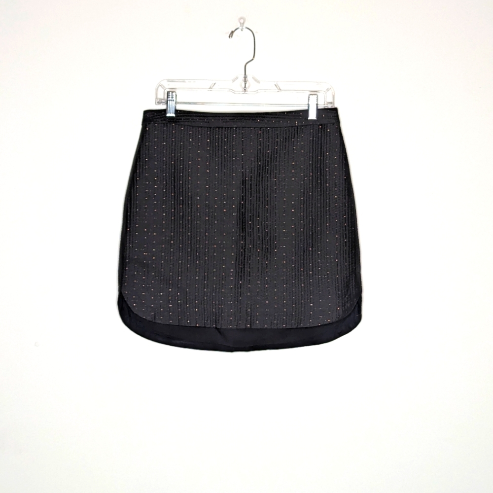 Madewell Hi Lo Metallic Thread Mini Skirt